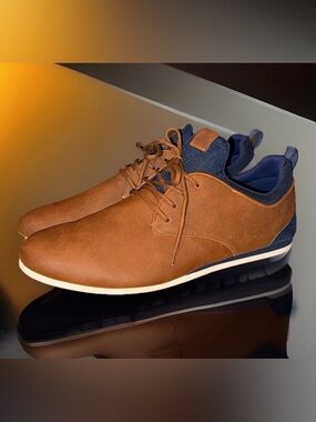 NwoT Aldo Men’s Cognac & Navy Low-Top Lace-Up Preilla Sneakers-12